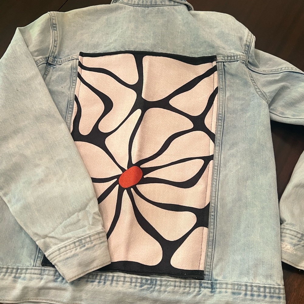 Denim Jacket- one of a kind!! Very comfortable with stretch denim!